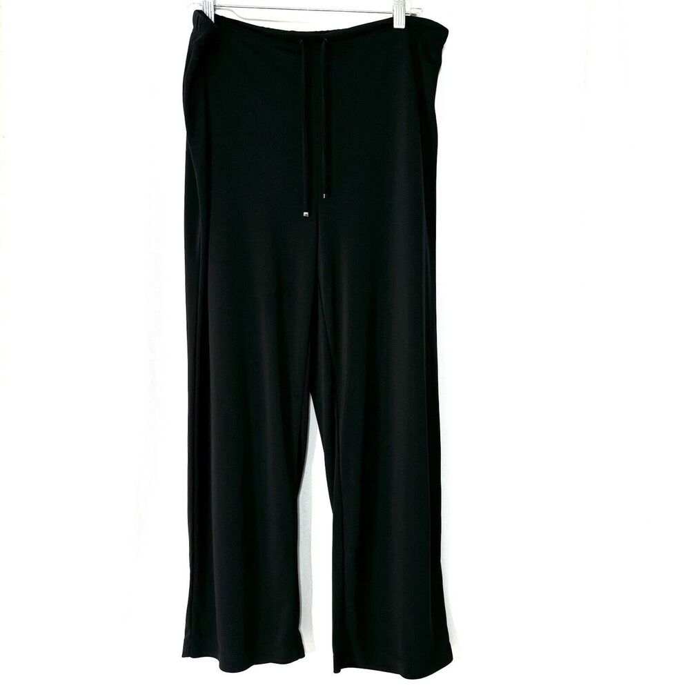 Emma James Women’s Black Casual Yoga Jogger Sweat Pants Size Large Stretch Comfy